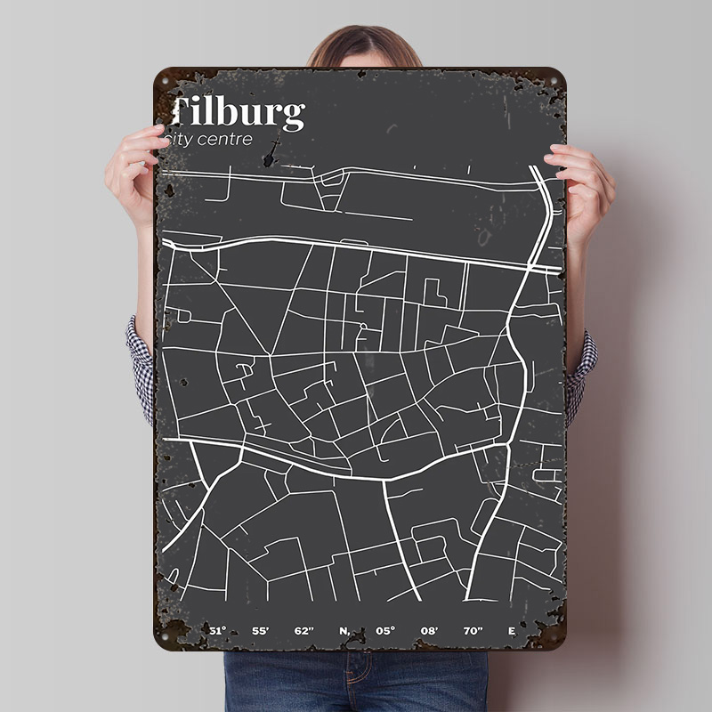 Custom Map Poster - Tilburg City Centre kaart gedrukte poster