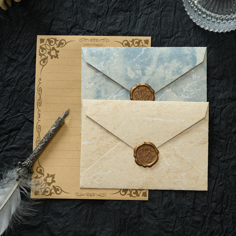 5 stks Vergulde Schaduw Envelo - Wax Seal Letter Kit recensie en prijs
