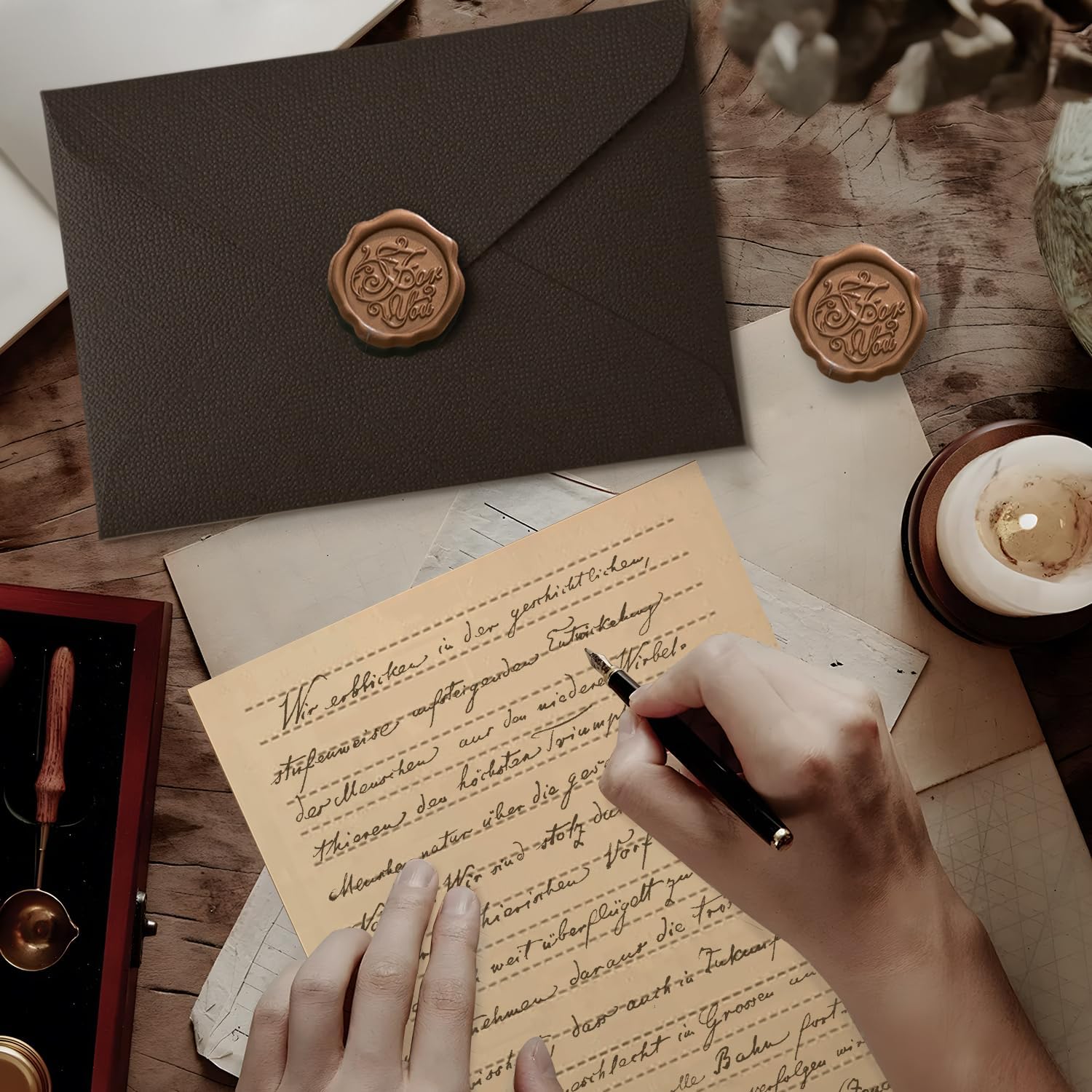 22 Stuks Vintage Schrijfpapier - Wax Seal Letter Kit recensie en prijs